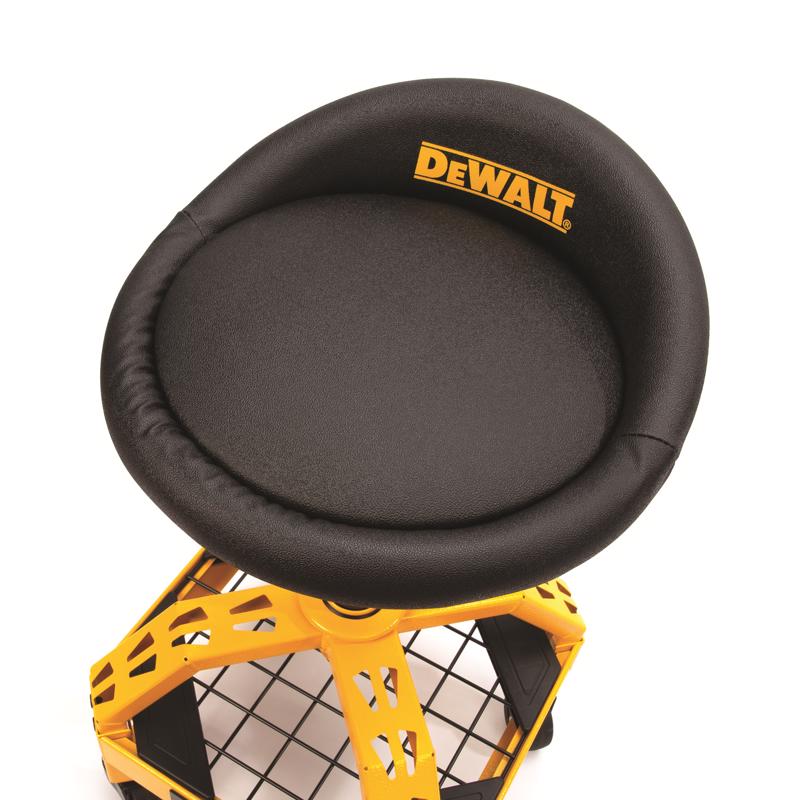 DeWalt Black Vinyl / Foam Swivel Adjustable Shop Stool