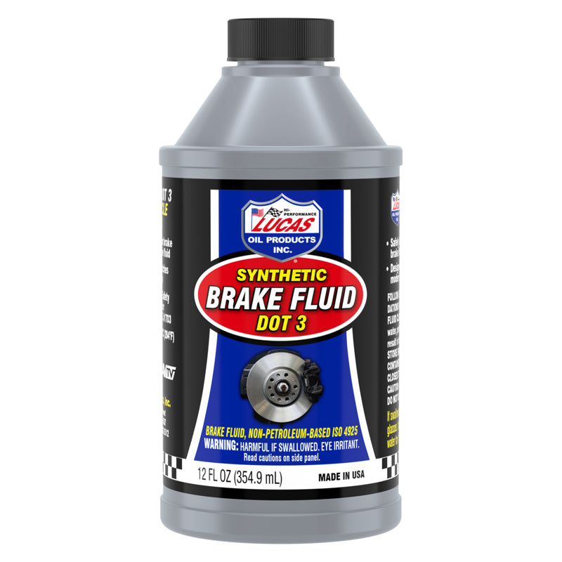 Lucas Oil Products DOT 3 Brake Fluid 12 oz, Pack of 12