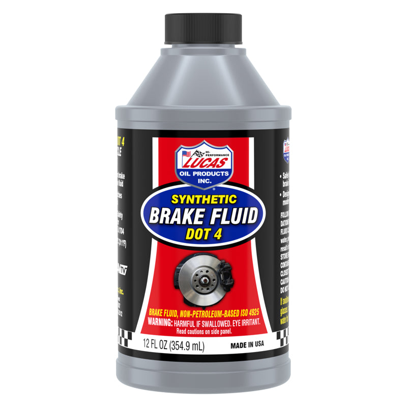 Lucas Oil Products DOT 4 Brake Fluid 12 oz, Pack of 12
