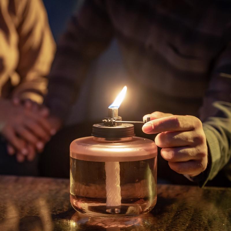 TIKI Adjustable Flame Pink Glass 6.5 in. Tabletop Torch 1 pc, Pack of 6