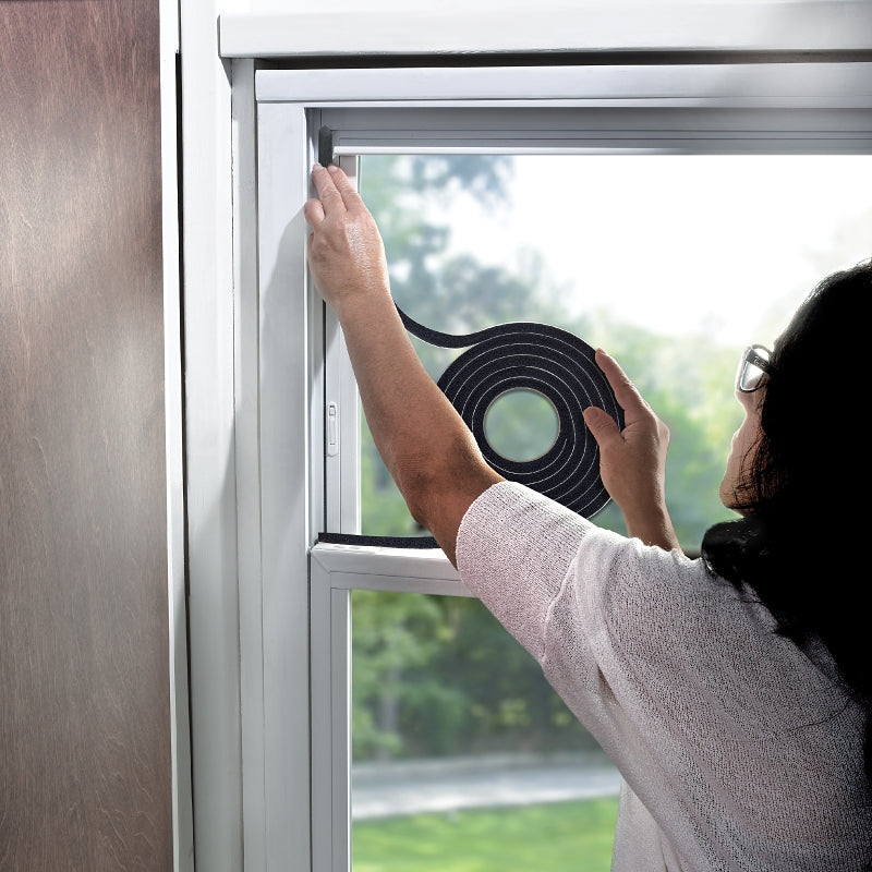 Frost King R534H Foam Tape, 3/4 in W, 10 ft L, 5/16 in Thick, Rubber, Black