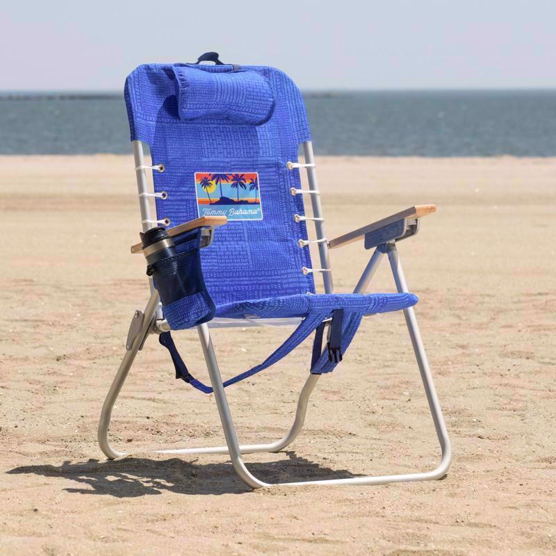 Tommy Bahama 4-Position Multicolored Beach Backpack Chair, Pack of 4