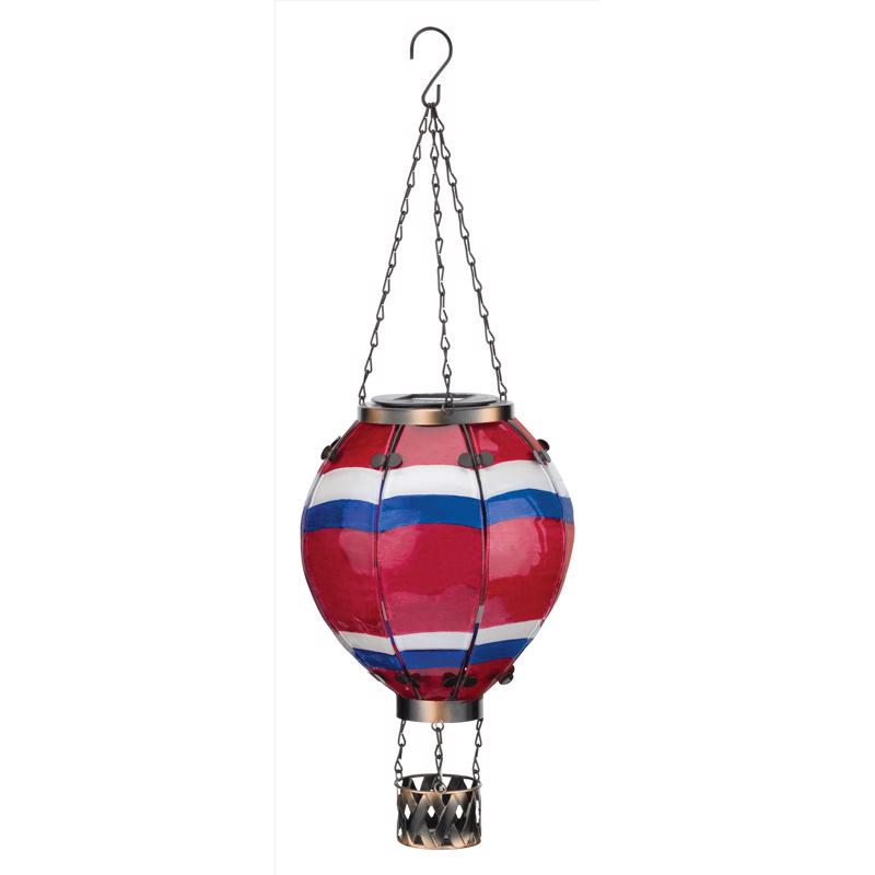 Regal Art & Gift Multicolored Glass/Metal 23.5 in. H Hot Air Balloon Lantern, Pack of 4