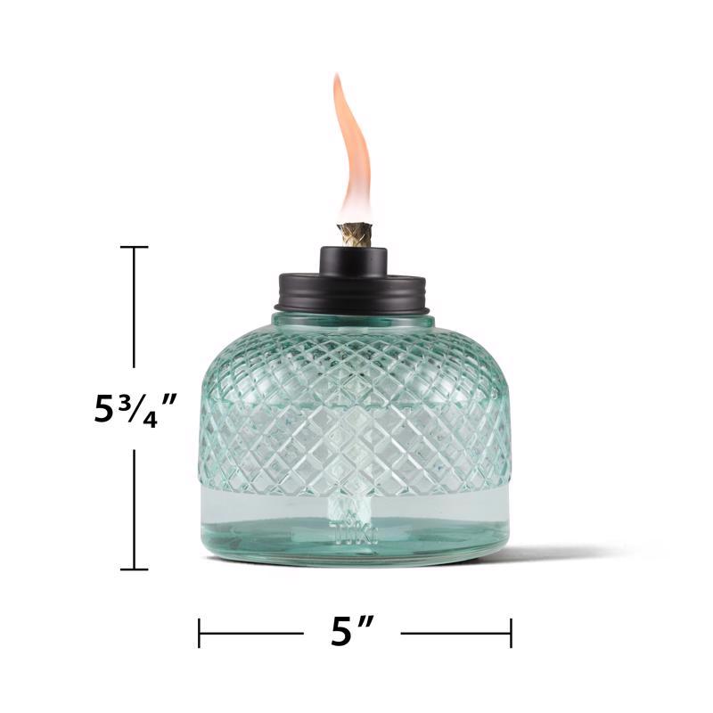 TIKI Blue Glass 5.80 in. Tabletop Torch 1 pc, Pack of 6