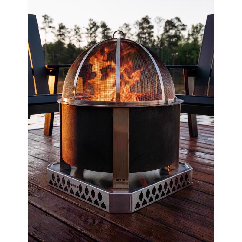 Breeo X Series 24 Corten Smokeless Fire Pit 24 in. W Corten Steel Outdoor Round Wood Fire Pit