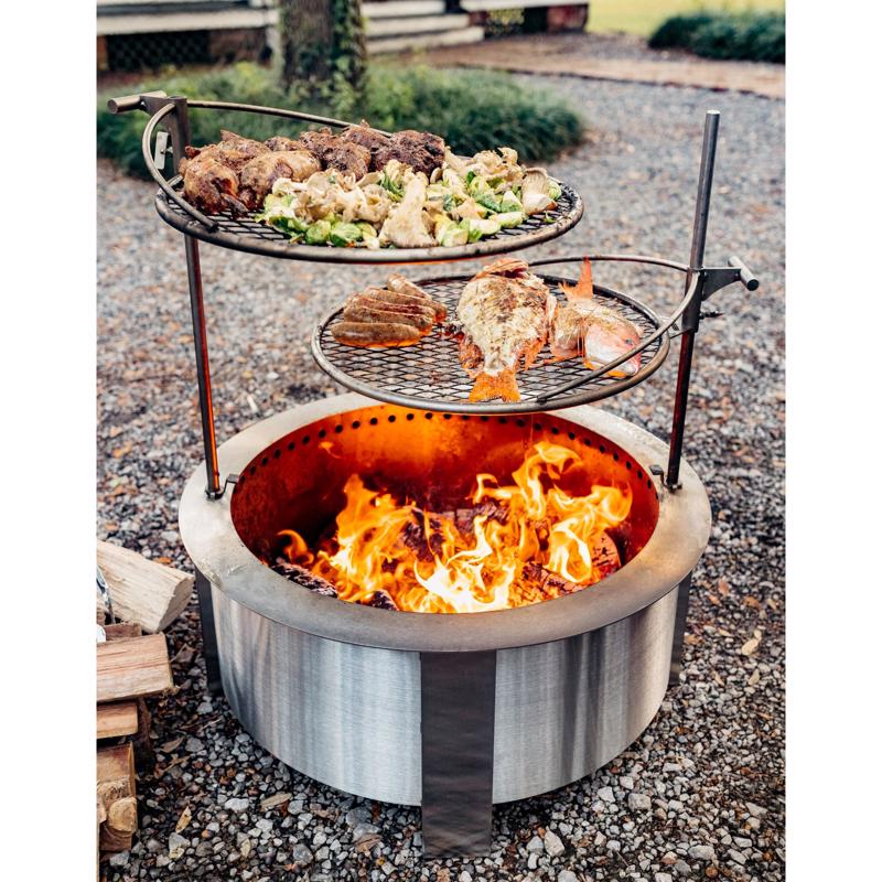 Breeo Outpost 24 Silver Camp Grill 34 in. H X 27 in. W 1 pk