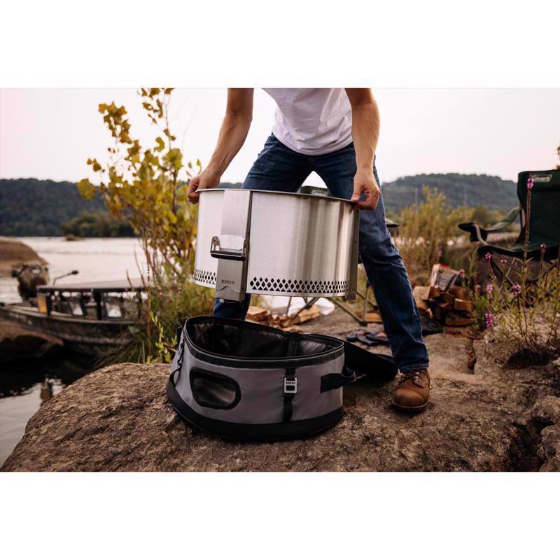 Breeo Y Series Smokeless Fire Pit 19 in. W Stainless Steel Outdoor Round Multi-Fuel Fire Pit