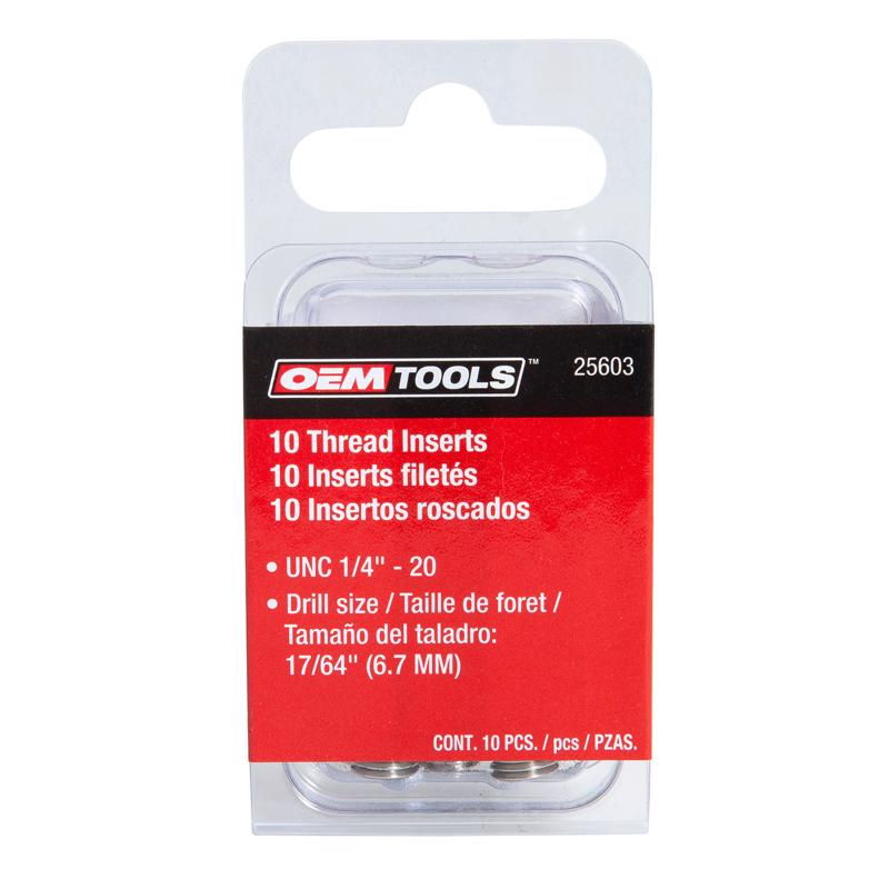OEMTOOLS 1/4 in. Stainless Steel Non Locking Helical Thread Insert UNC 1/4 - 20 in.