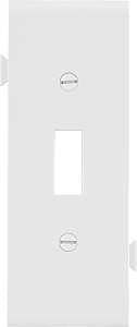 Eaton Wiring Devices STC1W Wallplate, Mid-Size, 4-7/8 in L, 3.12 in W, 1-Gang, Polycarbonate, White
