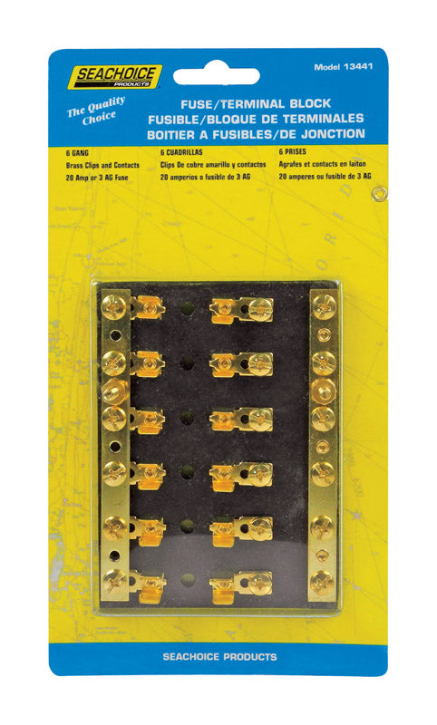 Seachoice Fuse/Terminal Block Brass