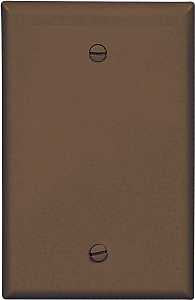 Arrow Hart PJ13B Wallplate, 3-1/2 in L, 1/4 in W, 1 -Gang, Polycarbonate, Brown, High-Gloss, Screw Mounting, Pack of 20