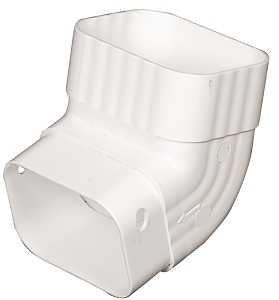 Amerimax M0627 Downspout Elbow, Vinyl, White