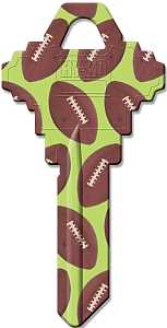 Hy-Ko 16010SC1-09 Key Blank, Brass, Painted, For: Schlage SC1 and Baldwin Keyways, Pack of 10