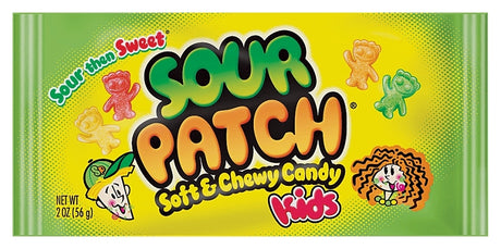 Sour Patch SPK24 Candy, Nutritional Information: 215 Calories, 36 mg Sodium, 52.975 g Carbohydrates, 37.226 g Sugar, Pack of 24