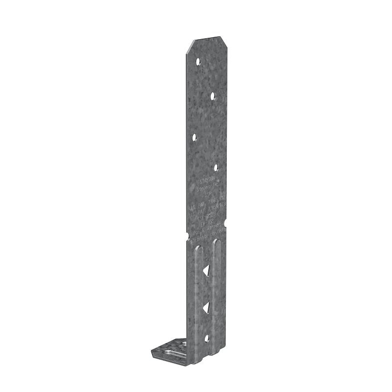Simpson Strong-Tie SSP Single Stud Plate Connector, 6-11/16 in L, 1-3/8 in W, Steel, Galvanized, Pack of 100