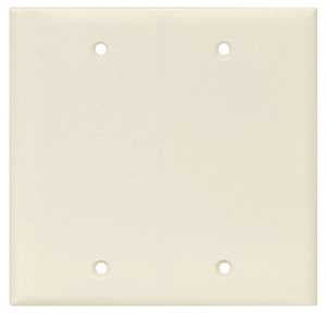Eaton Wiring Devices PJ23LA Blank Wallplate, 4.87 in L, 4.97 in W, 0.08 in Thick, 2 -Gang, Polycarbonate