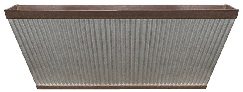 Southern Patio HDR-054818 Deck Rail Planter, 24 in Dia, 9 in H, 11-1/2 in W, 24 in D, Westlake Design, HDR, Rustic