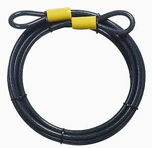 Master Lock 72DPF Looped End Cable, 3/8 in W Body, Steel Shackle