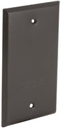Hubbell 5173-2 Cover, Blank, Flat, 4-17/32 in L, 2-25/32 in W, 1-Gang, Metal, Bronze, Powder-Coated, 50/CT