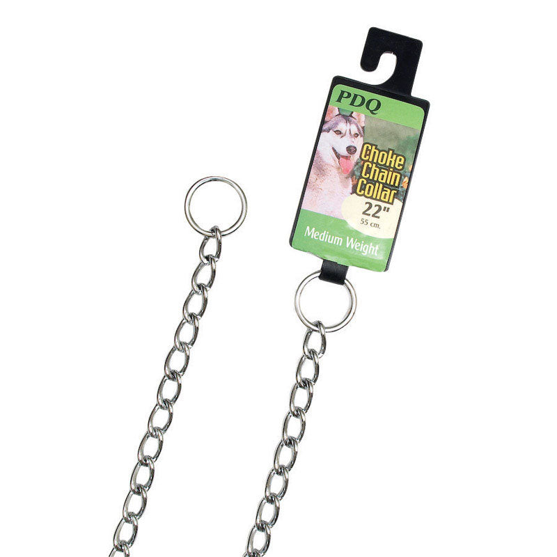 PDQ Silver Steel Dog Choke Chain Collar Large/X-Large