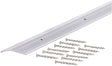 M-D 78071 Carpet Trim, 36 in L, 1.38 in W, Fluted Surface, Aluminum, Silver