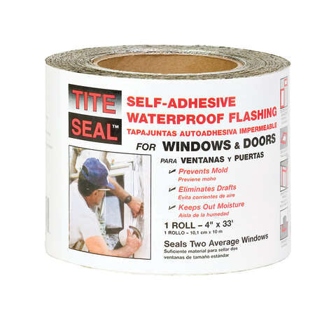 Tite Seal 4 in. W X 33 ft. L Rubber Self-Adhesive Waterproof Flashing Silver