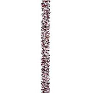 Holidaytrims 3786452 Deluxe Angel Hair Garland, 15 ft L, Red/Silver, Pack of 12