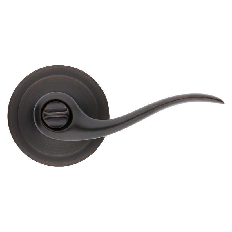 Kwikset Signature Series 730TNL11P Privacy Lever, Thumbturn Lock, Venetian Bronze, Residential, 2-3/32 in Projection