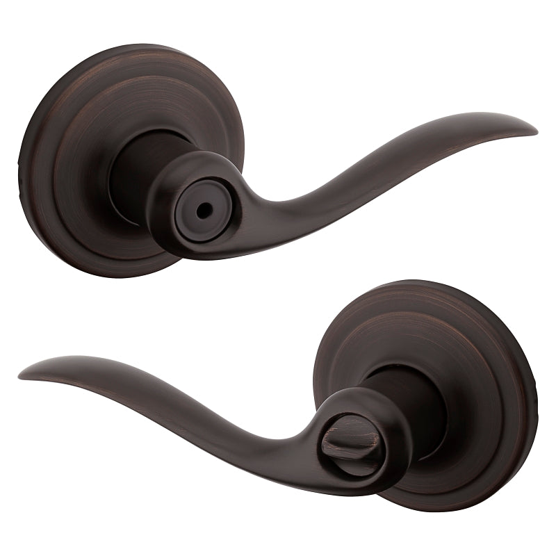Kwikset Signature Series 730TNL11P Privacy Lever, Thumbturn Lock, Venetian Bronze, Residential, 2-3/32 in Projection