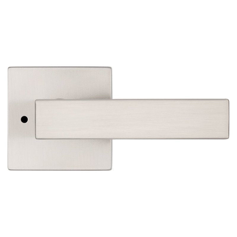 Kwikset Signature, Singapore 730SAL SQT 15 Bed/Bath Door Handle, Contemporary Design, Lever Handle, Satin Nickel