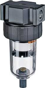 Tru-Flate 24-311 Air Line Filter, Manual, Polycarbonate, 6.1 in H