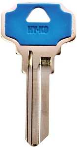 Hy-Ko 13005DE6 Key Blank, Brass/Plastic, Nickel, For: Dexter Cabinet, House Locks and Padlocks, Pack of 5