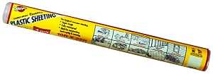 Warp's 4CH10 Poly Film, 4 mil Thick, 25 ft L, 10 ft W, Clear, Pack of 4