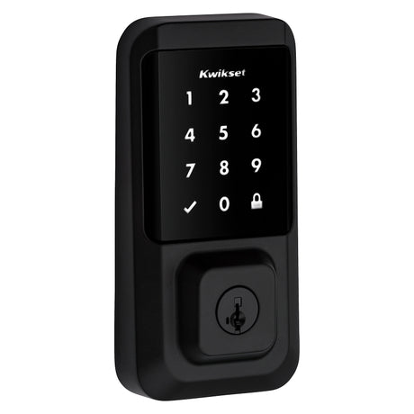 Kwikset Halo Series 939 WIFI TSCR 514 Electronic Deadbolt, Matte Black, Residential, AAA Grade, Zinc, Keypad Included