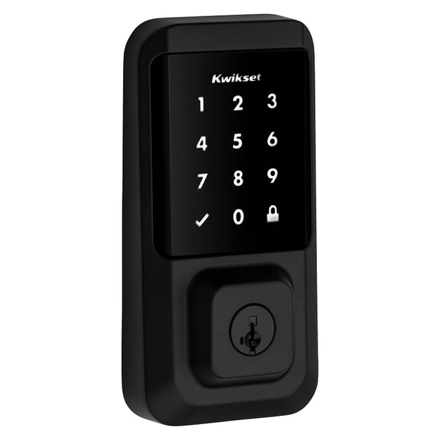 Kwikset Halo Series 939 WIFI TSCR 514 Electronic Deadbolt, Matte Black, Residential, AAA Grade, Zinc, Keypad Included