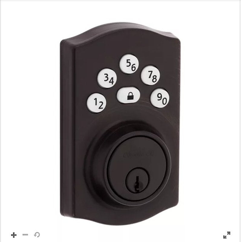 Kwikset Powerbolt 240 Series 992400-003 Keypad Electronic Lock, 3 Grade, Zinc, Venetian Bronze, KW1 Keyway