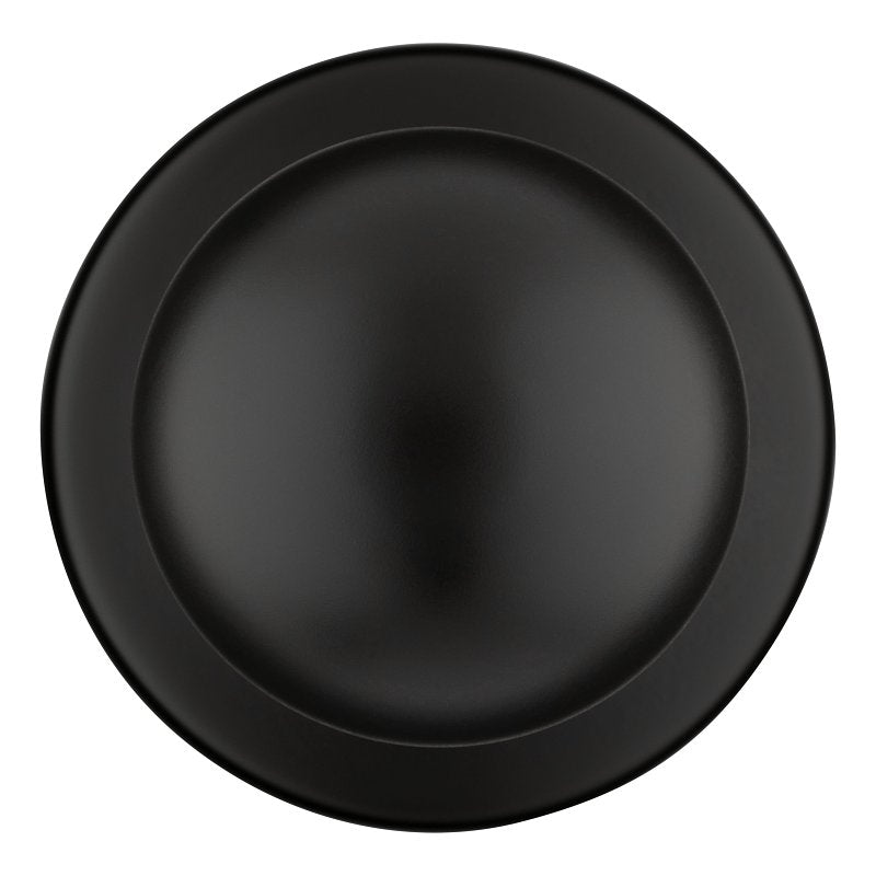Kwikset 92001-622 Hall and Closet Knob, Zinc, Matte Black, 2-3/8 to 2-3/4 in Backset, 1-3/8 to 1-3/4 in Thick Door