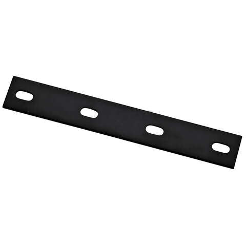 Hampton 1/8 in. H X 1-1/2 in. W X 10 in. L Black Steel Mending Plate, Pack of 10