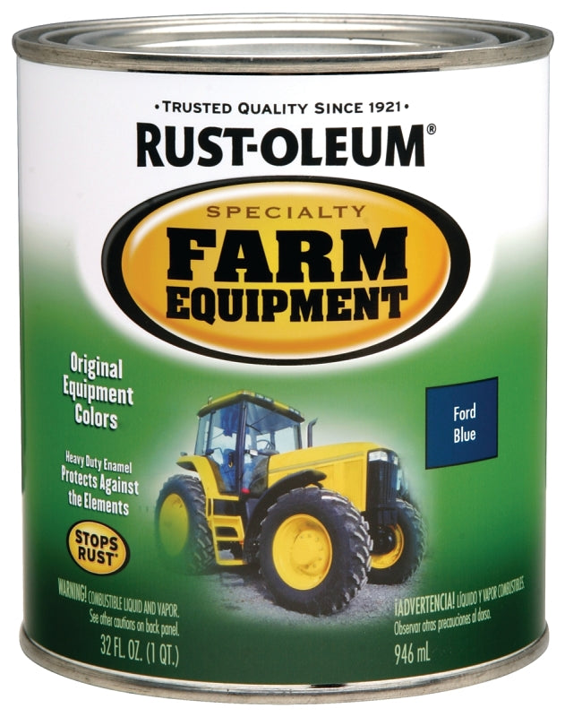 Rust-Oleum 7424502 Farm Equipment Paint, Ford Blue, 1 qt, Can