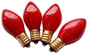 Hometown Holidays 16292 Replacement Bulb, 5 W, Candelabra Lamp Base, Incandescent Lamp, Ceramic Red Light
