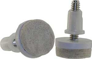 Shepherd Hardware FeltGard Series 9908 Furniture Pad, Round, 1 in Dimensions, 75 lb, Felt/Metal, Almond, 4/PK, Pack of 6