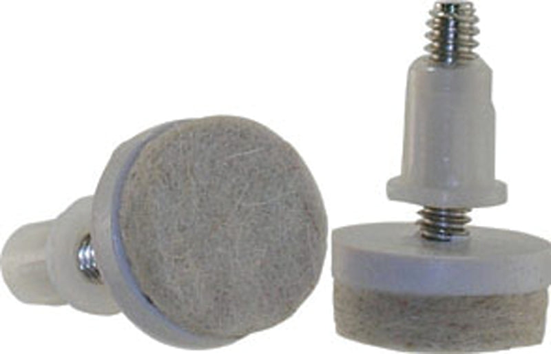 Shepherd Hardware FeltGard Series 9908 Furniture Pad, Round, 1 in Dimensions, 75 lb, Felt/Metal, Almond, 4/PK, Pack of 6