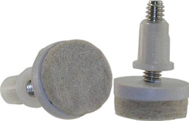 Shepherd Hardware FeltGard Series 9908 Furniture Pad, Round, 1 in Dimensions, 75 lb, Felt/Metal, Almond, 4/PK, Pack of 6