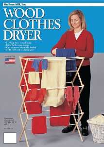 Madison Mill 18 Cloth Dryer, Wood, 14 in W, 42-1/2 in H, 29-1/2 in L