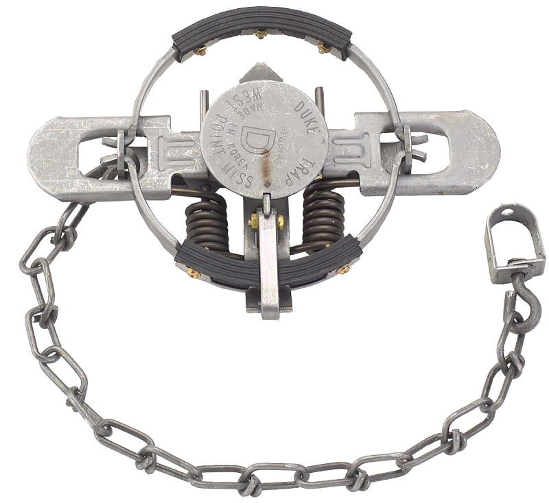 Duke Traps 0473 Coil Spring Trap, Spring Locking, For: Fox, Mink, Raccoon