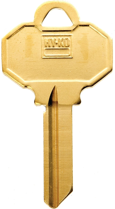 Hy-Ko 11010BW6 Key Blank, Brass, Nickel, For: Baldwin Cabinet, House Locks and Padlocks, BW6 Key Number, Pack of 10
