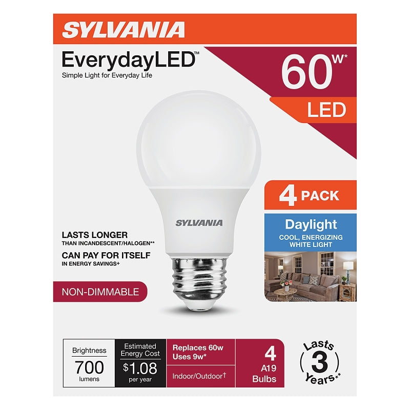 Sylvania 42015 LED Light Bulb, A19 Lamp, Daylight