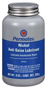 Permatex 77124 Lubricant, Graphite, Mineral Oil, Nickel Base, Silver, 8 oz Bottle, Paste