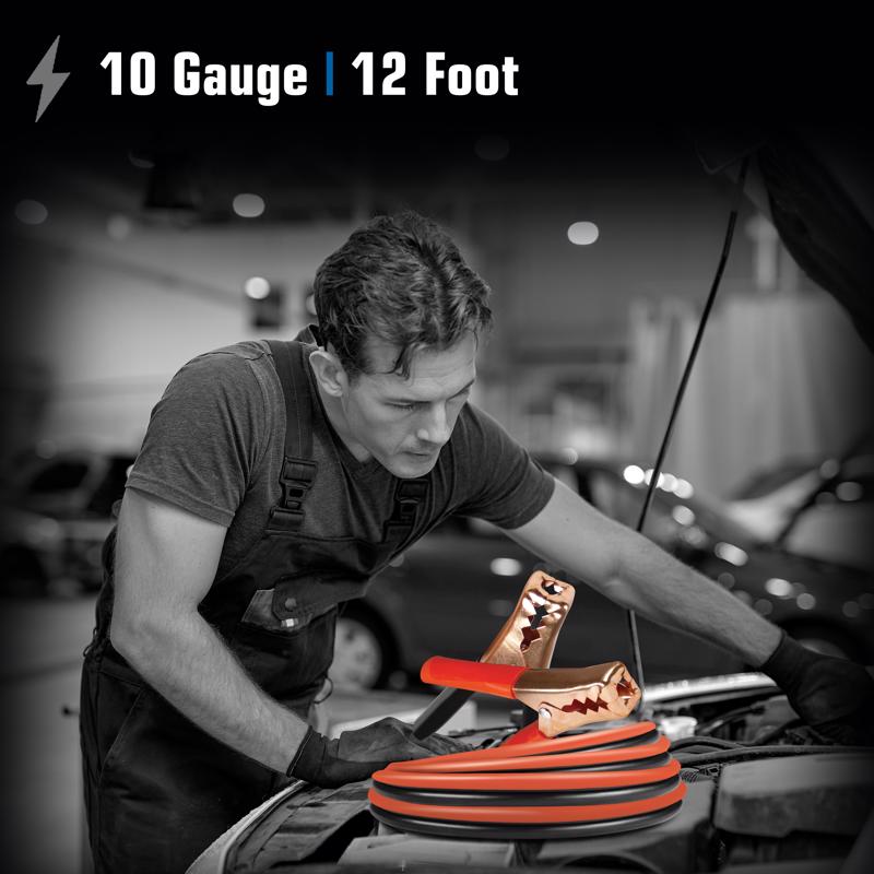 DieHard 12 ft. 10 Ga. Booster Cable Clamps
