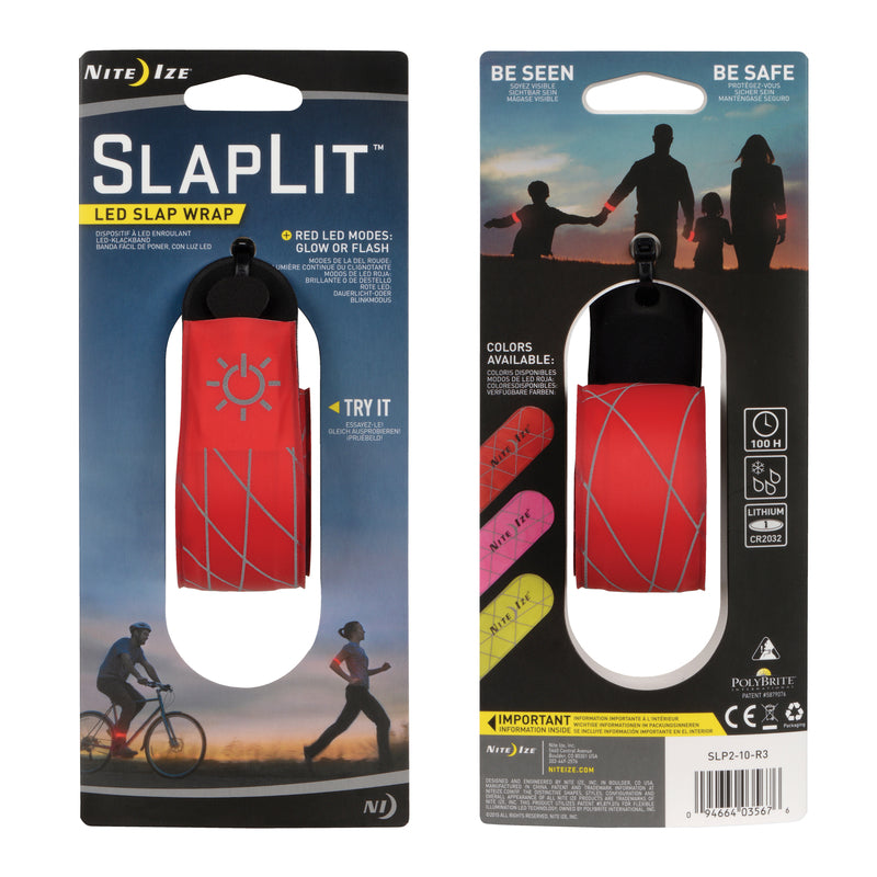 Nite Ize SlapLit Nylon LED Slap Wrap Red